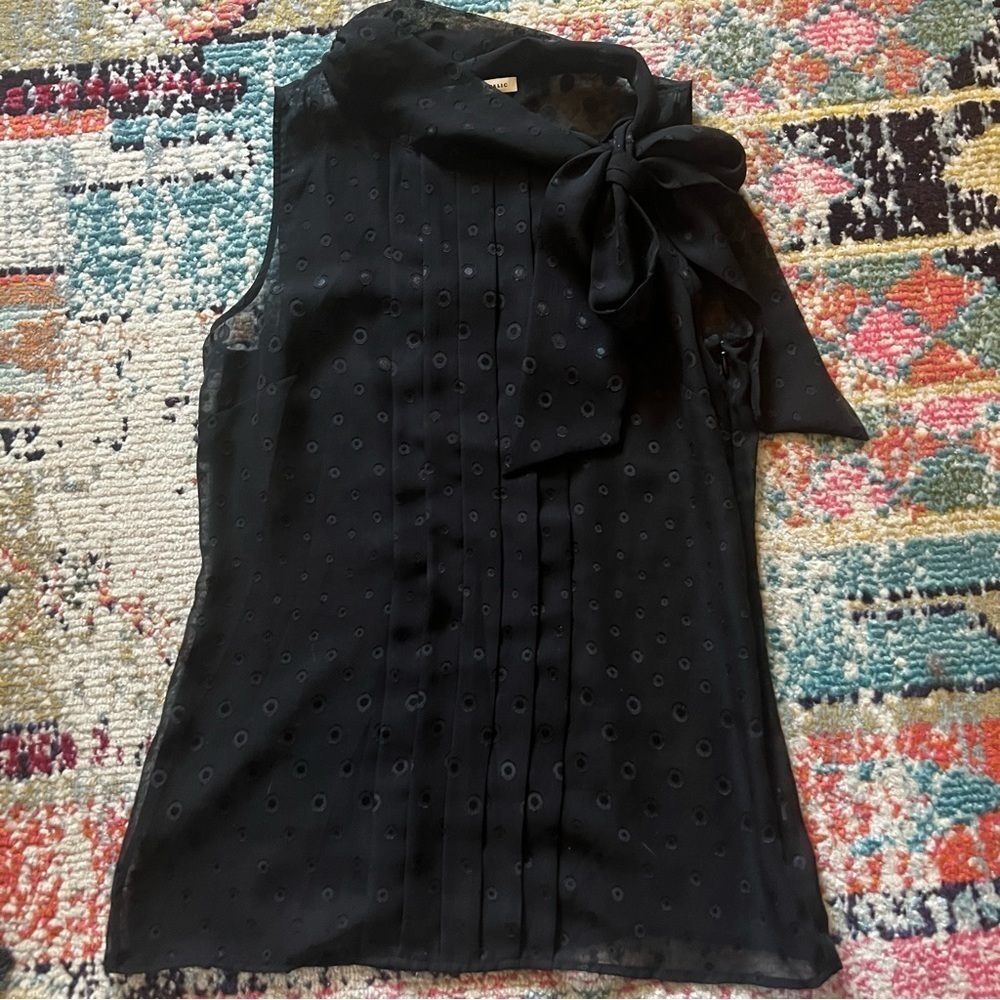 Banana Republic black see thru blouse womens size 4